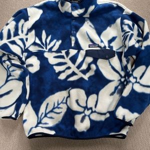Patagonia Synchilla tropical Hawaiian print pullover fleece Men’s size M Rare